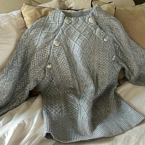 Veronica Beard Silver Metallic Sweater